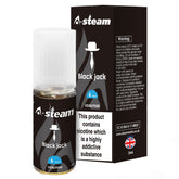 A STEAM E LIQUID 10 x 10ml 50/50 VGPG Black Jack 3mg, 6mg 12mg, 18mg